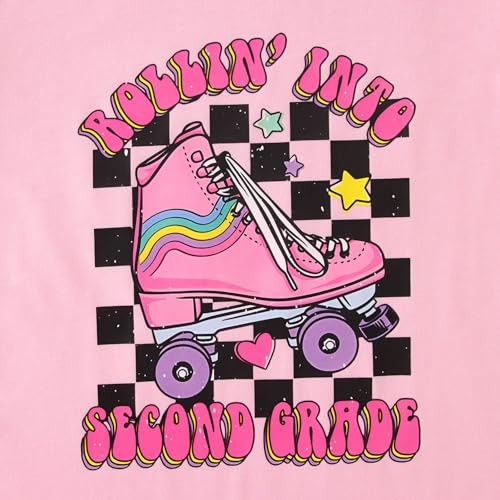 Image of SOFEON First Day of School Shirt for Girls Rollin' Into 1st /2nd /3rd Grade T-Shirt Back to School Skating Graphic Tees Tops