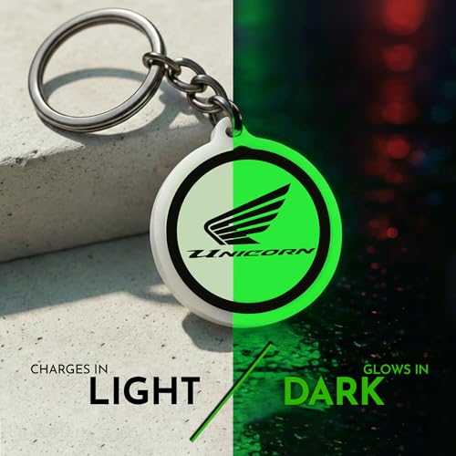 Image of Mi Glow Store Glow in Dark Keychain for Bike Men | Gift for Man | Bike Accessories | Charges in Light Glows in Dark | Key chain for Bike