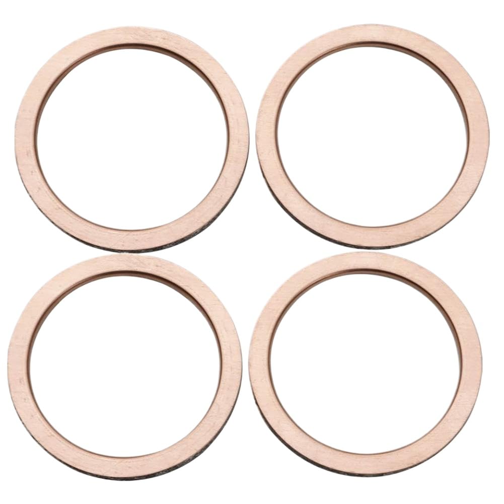 4 Stück Metallkrümmerdichtung Kompatibel Mit Yamaha FZ-07 15-17 MT-07 18-22 XSR700 18-21 2023 XTZ07 Tenere 700 21-23 YZF-R7 22-23