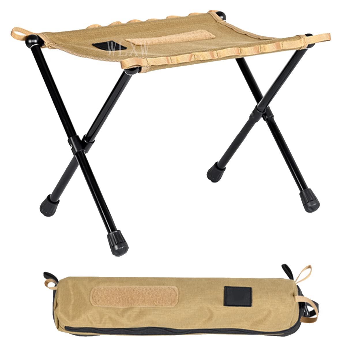 WLXW Tabouret Pliant Portable Tactique en Alliage Facile À Ranger Tabouret De Camping Léger, pour Voyage Pêche Randonnée Jardinage Pique-Nique Plage Barbecue en Plein Air