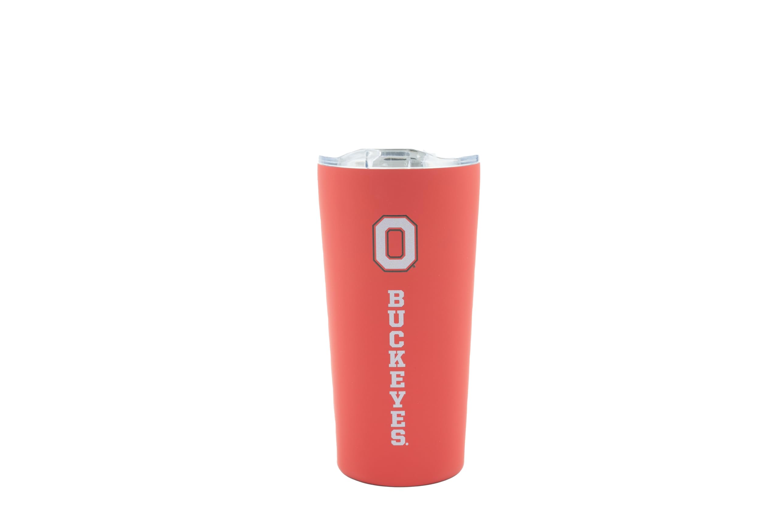 Decorvo Officially Licensed Collegiate Stainless Steel Tumbler - Double Walled Insulated Travel Tumbler with Slide Lid - 18 oz (Ohio St - Red)