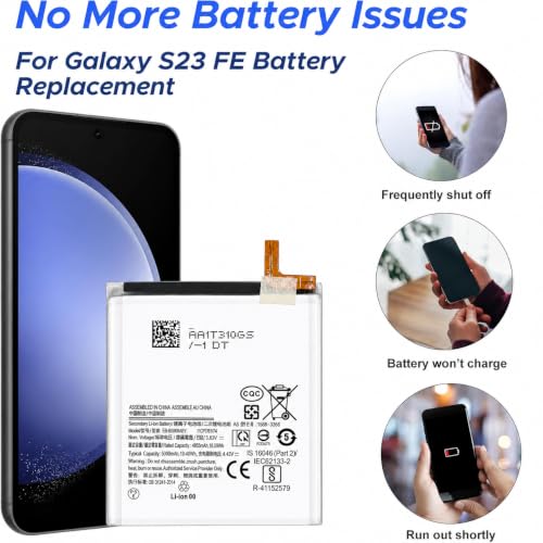 Image of GREEN FUSION for Galaxy S23 FE Battery Replacement Kit, Capacity Li-ion Battery Compatible with Samsung S23 FE, Includes Repair Tools & Instruction