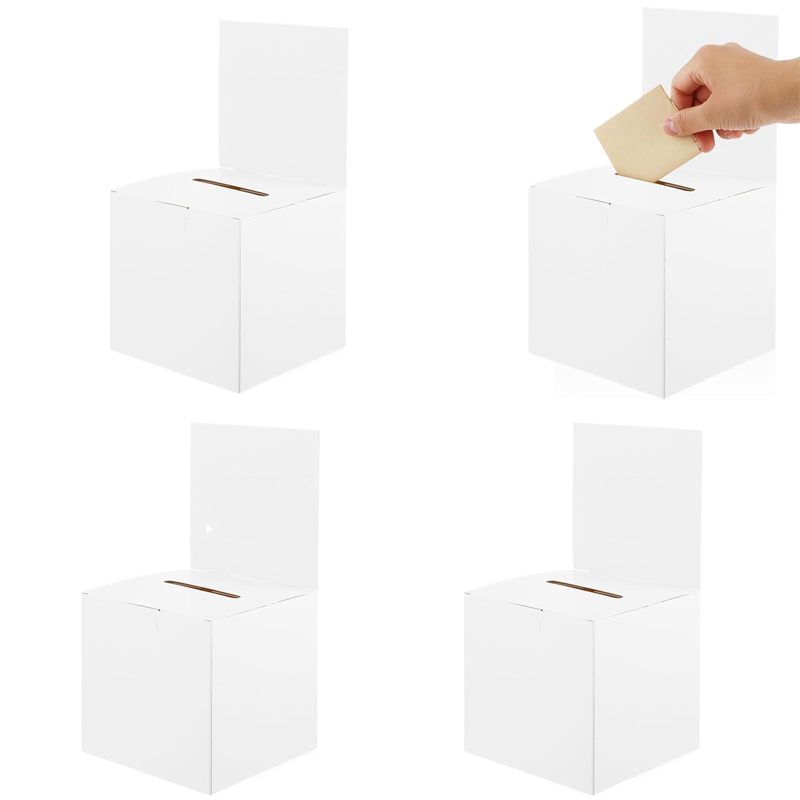 3 Pcs Ballot Box, Suggestion Box, Cardboard Ballot Box, Card Box, Can Be Used For Voting, Lottery, Fundraising, Suitable For Community Activities, Church Activities, And Voting Venues (15cm * 15cm)