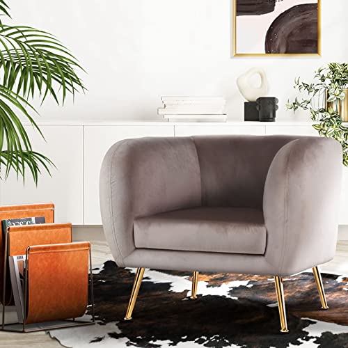 image for Artiss Armchair Lounge Chair Velvet - Beige