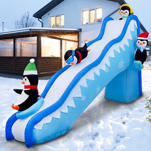 Penguin Slide Inflatable: Festive Outdoor Cheer