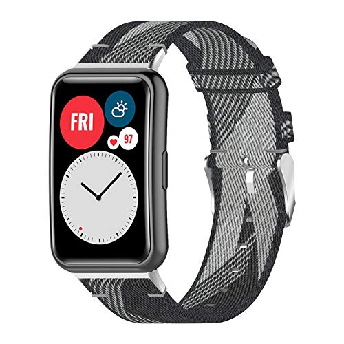 Seltureone nylon braid band compatible for huawei watch fit bands…