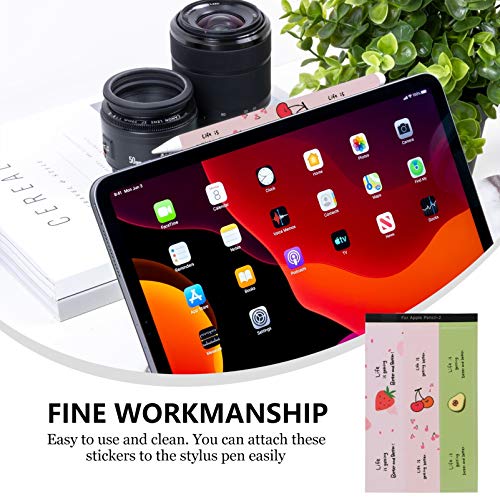 VILLCASE 3Pcs Compatível para Lápis de Maçã 2 Caneta Stylus Capa Completa de Bonita de Frutas Estile