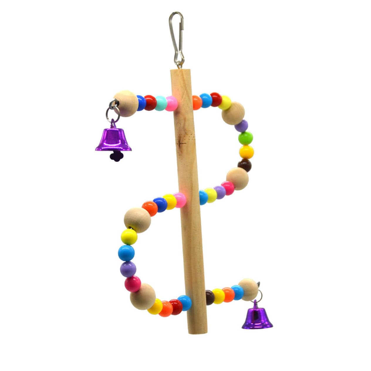 FRCOLOR 3 Pz Giocattolo Per Pappagalli Accessori Per Gabbie Per Pappagallini Giocattoli Per Parrocchetti Altalena Del Pappagallo Uccelli Di Legno Forniture Per Criceti