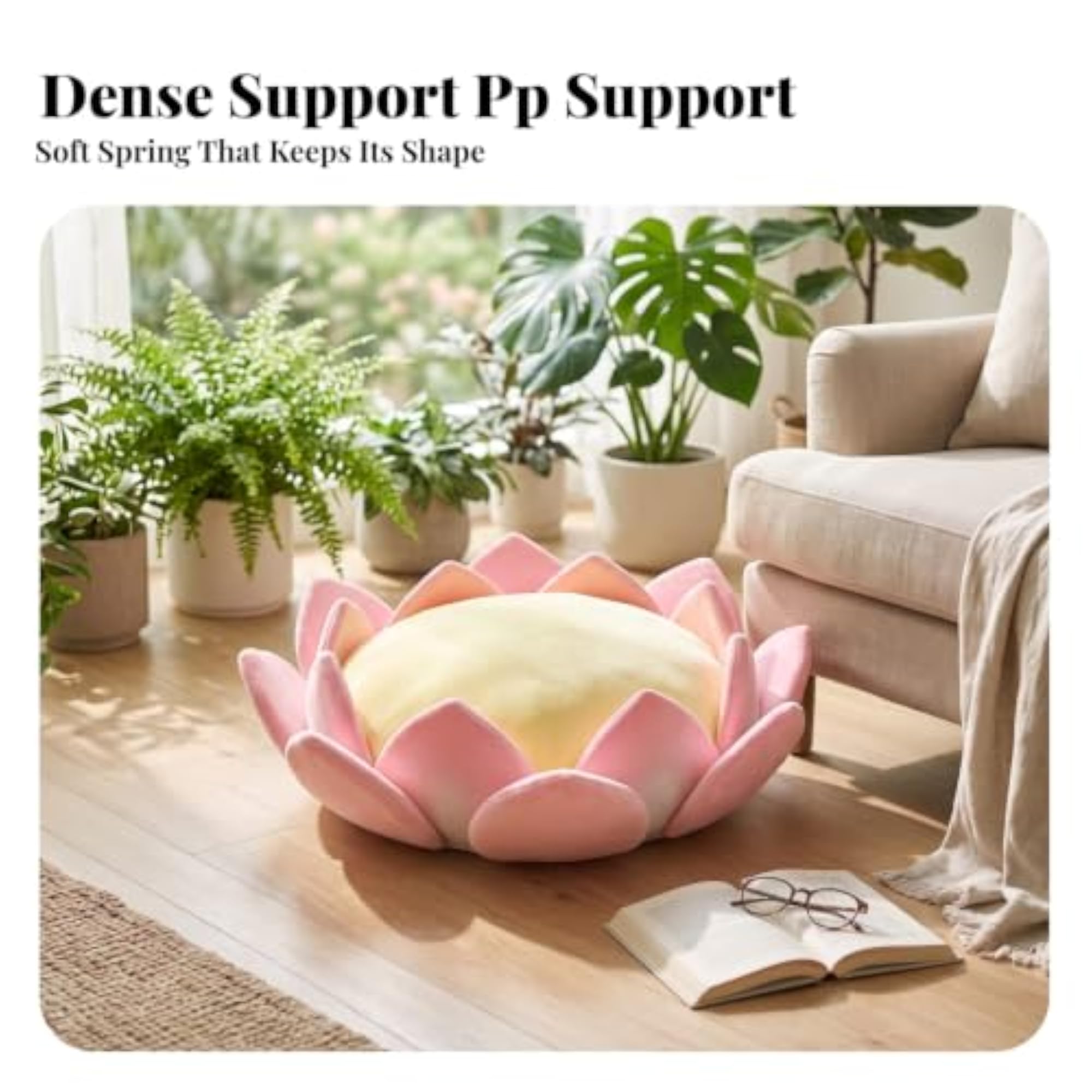 Comfortable Lotus Floor Cushion, Soft Flower Design