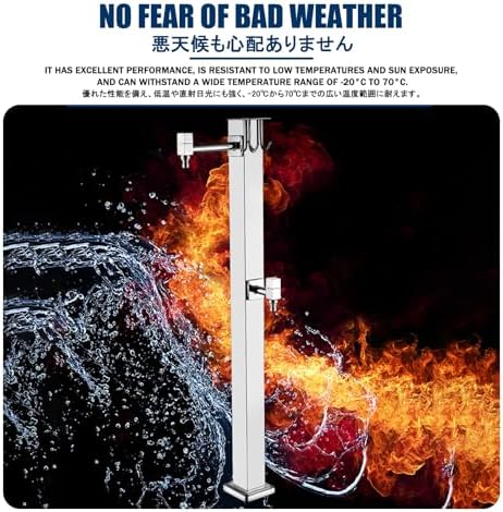 Freestanding Outdoor Vertical Garden Water Column Faucet - Easy Install for Villas, Patios, and Courtyards - Durable, Stylish Water Feature for Gardens