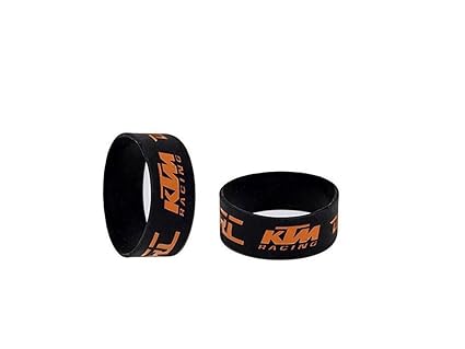 Motoway Combo of 2 KTM Black Wrist Band for KTM RC 200