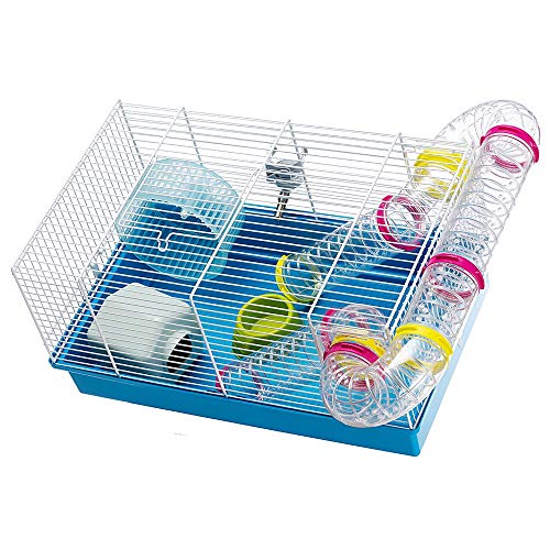 Ferplast Paula Small Hamster Cage | Fun & Interactive Cage Measures Measures 18.11L x 11.61W x 9.6H & Includes All Accessories - Image 6