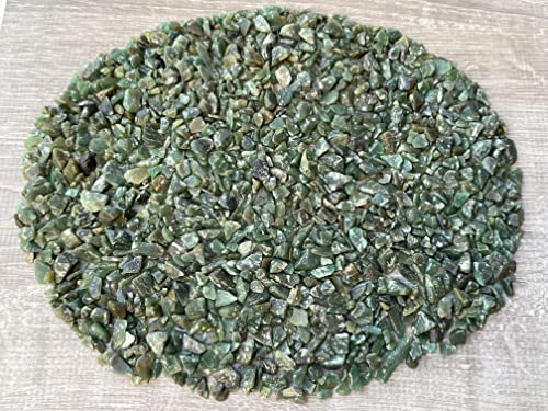 Image of GAF TREASURES 2 oz Lot Natural Semi Green Aventurine Gemstone Chips, Crushed Mini Tumbled Crystals, Undrilled Crystal Chips (Green Aventurine)
