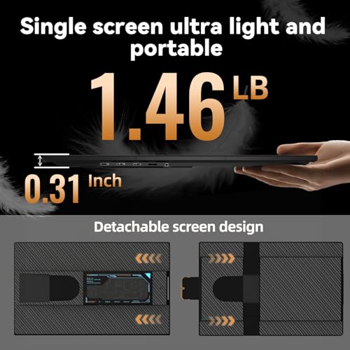 Image of Laptop Screen Extender 15.6 inch 120% sRGB - FHD 1080P IPS Dual Laptop Monitor Extender with Detachable Screen, Second Monitor for 13 inch-17.3 inch Laptops, Plug-Play for Windows Mac Android Chrome