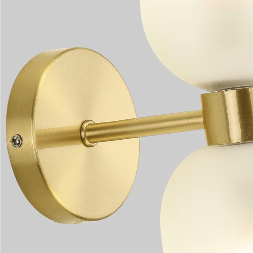 Apliques de pared for interiores, lámpara de pared de cobre for pared de fondo de TV for sala de estar simple, luces de pared de tubo de vidrio luminosas for pasillo, dormitorio, mesita de noch