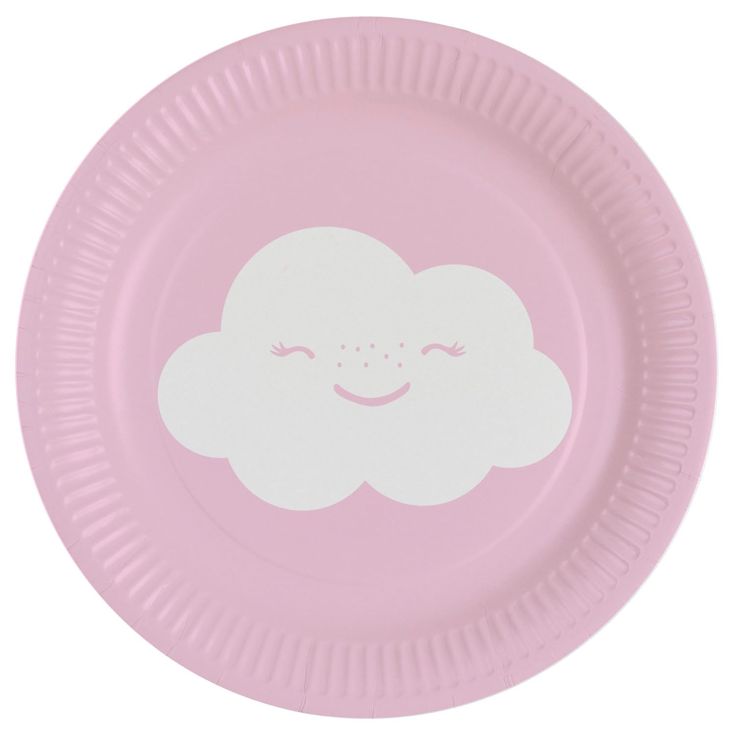 Amscan - 8 Rainbow & Cloud Round Paper Plates 18 cm, 9904300-66