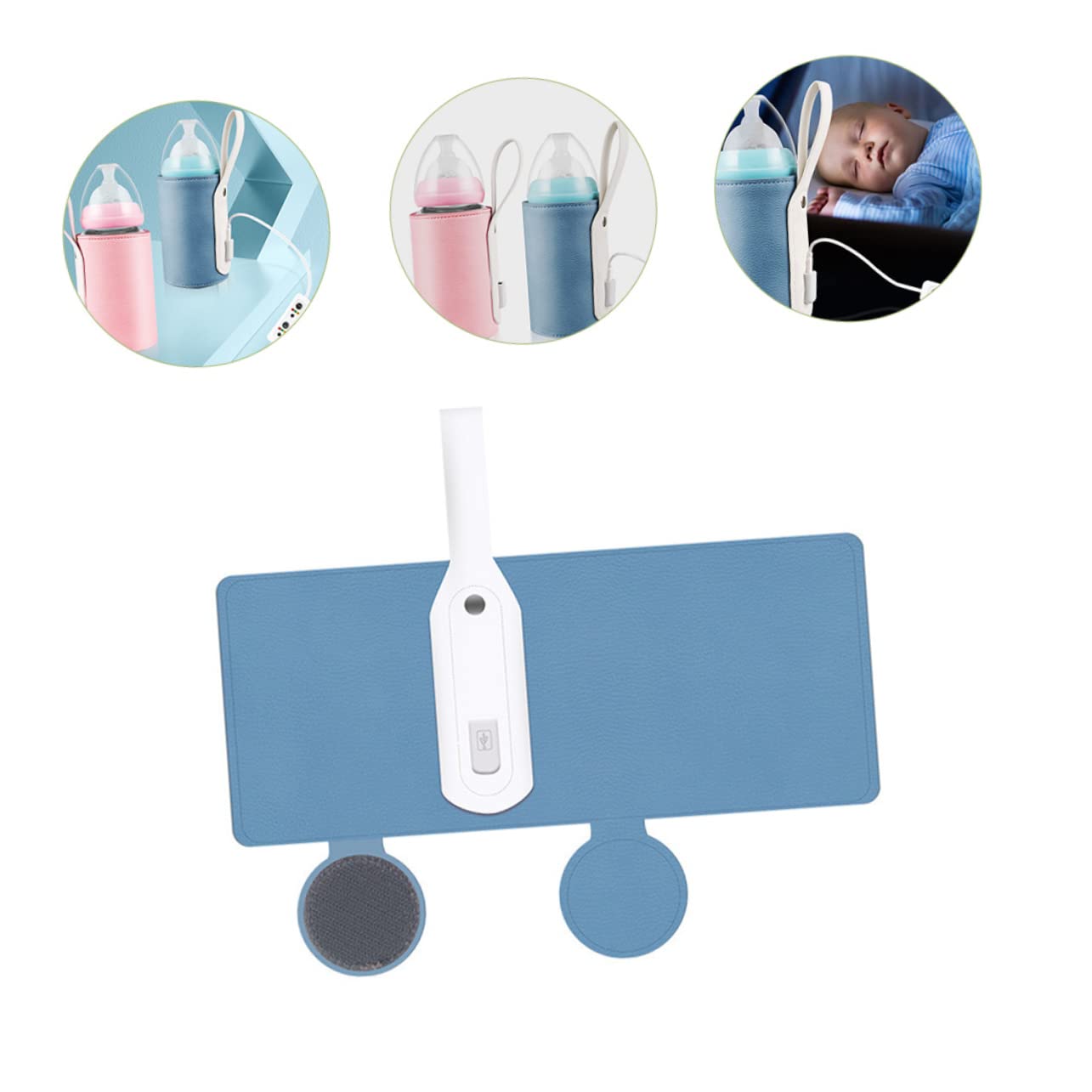 BESPORTBLE Portable USB Bottle Warmer Newborn Milk Bottle Warmer for Travel Keeper with Temperature Keeps Milk Warm Anywhere Anytime