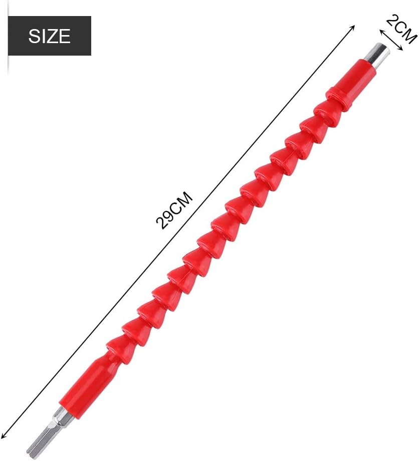 Flexible Drill Bit Extension, 1/4 Inch Magnetic Flexible Shafts Bits Shank Extension Holder Connecting Link Power Tools Extension For Screwdriver(orange)