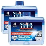 Finish - Lote de 2 limpiadores para lavadora (250 ml)