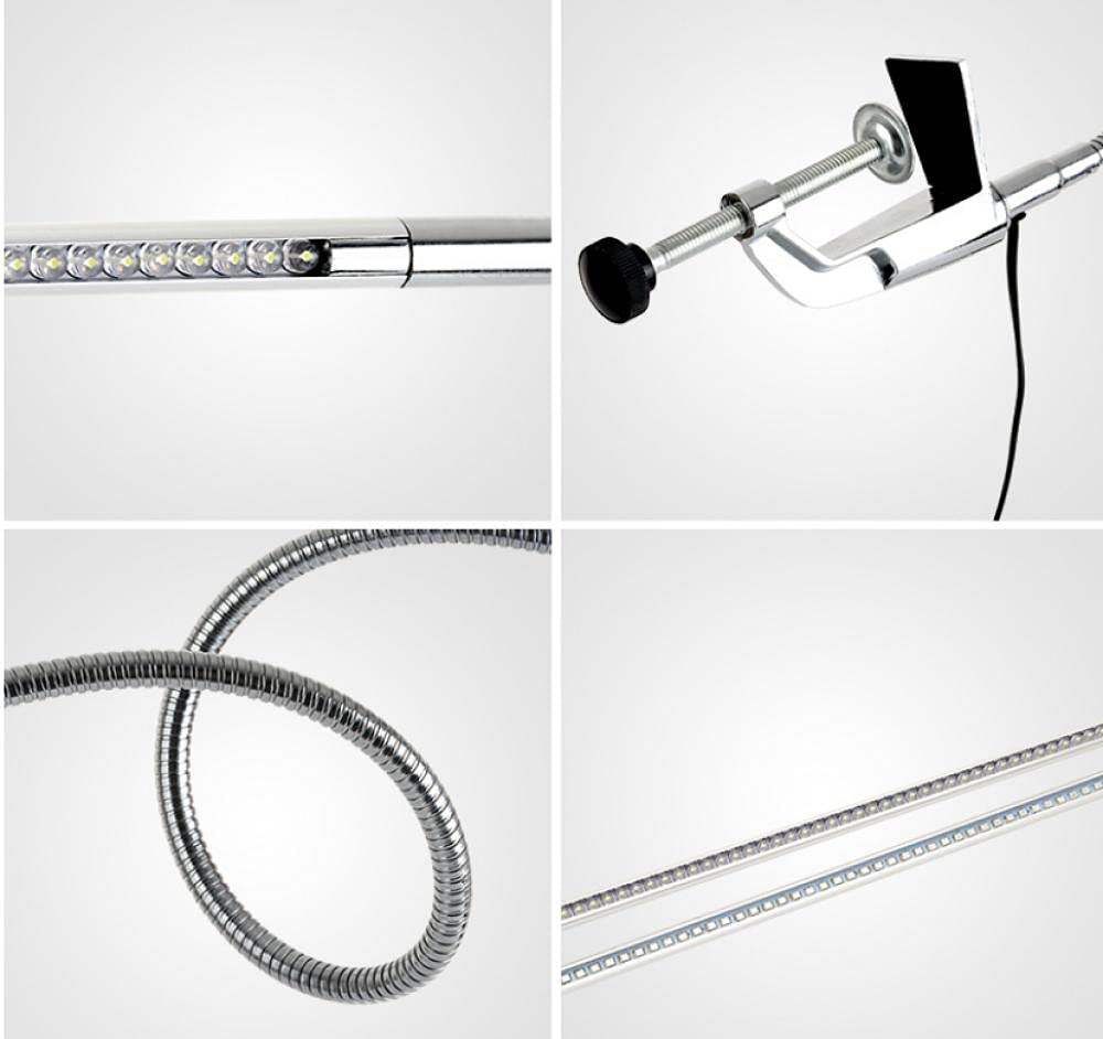 Luci A Clip Lampada Pinza Luce Da Lettura Luce Da Lettura Clip Beauty Manicure Clip Led Desk Lampada Da Tavolo Manicure Beauty Eyelash Tattoo Lamp Fashion Tattoo Lampada Di Bellezza-Interruttore Bianc