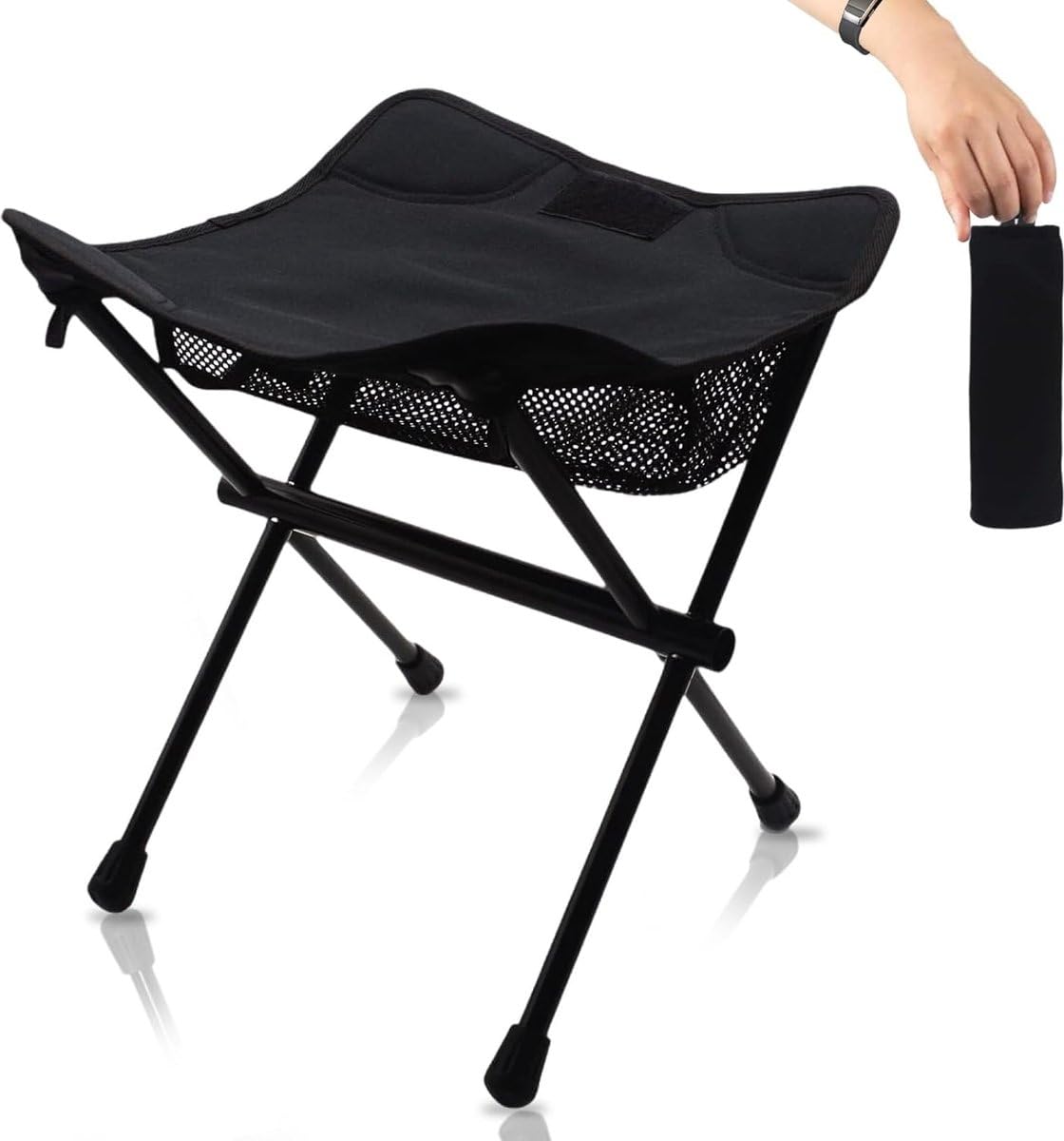 SIRCLES Camping Stool Lightweight Small Folding Chair 13 Inch Portable Folding Stool for Outdoor Hiking Hiking Fishing Footrest