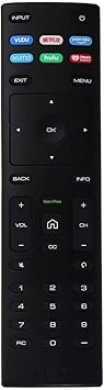 Vizio Remote Control XRT136 with Vudu/Netflix/Prime Video Hotkeys - Black