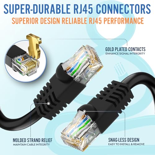 Cable Ethernet CAT6 UTP Pack de 5, 2 pies miniatura 6