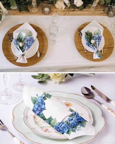 Servilletas de Tela Set de 4, Floral Azul miniatura 3