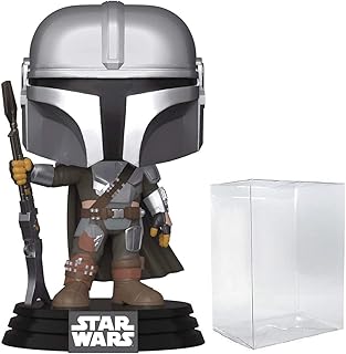 POP Star Wars: The Mandalorian - Mandalorian Final Armor Funko Pop! Vinyl Figure(Bundled with Compatible Pop Box Protector Case),Multicolor,3.75 inches