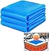 4.5 x 4.5 FT Solar Hot Tub Spa Bubble Covers Blanket for Square Inflatable Spa Pool Hot Tub 12mil Square Hot Tub Thermal Blanket Blue