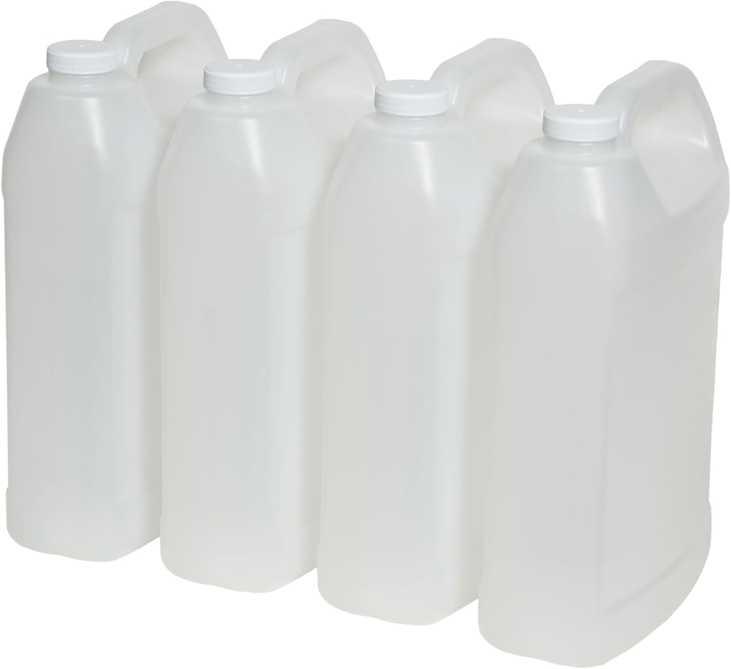 FastRack 1 Gallon Water Jug (10-Pack) | F-Style Reusable Plastic Jug with Lids | BPA-Free HDPE Water Container for Liquid Storage, Brewing, Camping & Emergency Prep