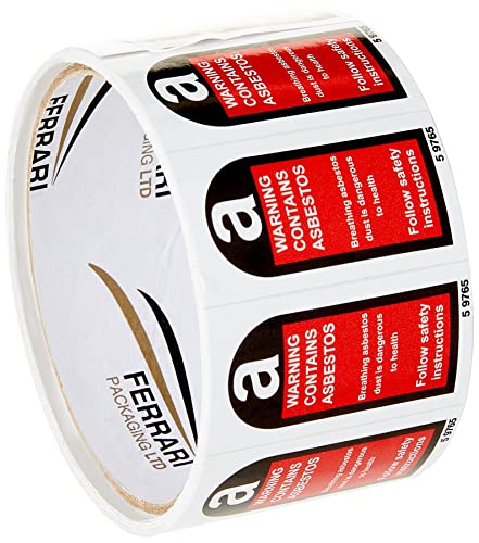 Contient de l'amiante étiquettes de danger 27x50 mm Nouvelle-Calédonie Signes