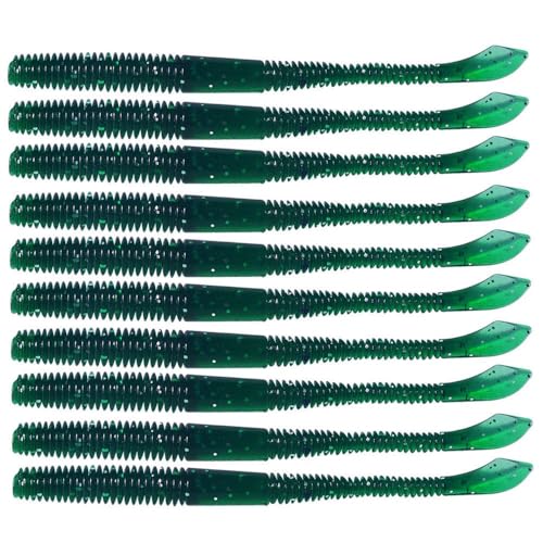 Leurres de pêche souples de 10cm pour achigan à grande bouche : boîte de 50 appâts