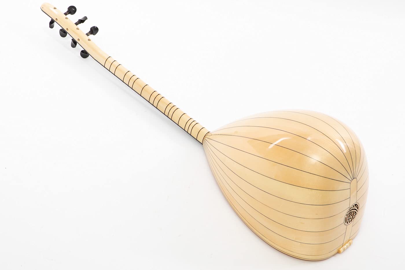 Turkish Short Neck Baglama Saz made of Maple Wood, Cedar Top, With Soft case, free Extra strings & Picks Mizrab - Image 6