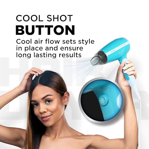 Image of Havells HD3151 1200 W Foldable Hair Dryer; 3 Heat (Hot /Cool /Warm) Settings Including Cool Shot Button; Heat Balance Technology, Turquoise