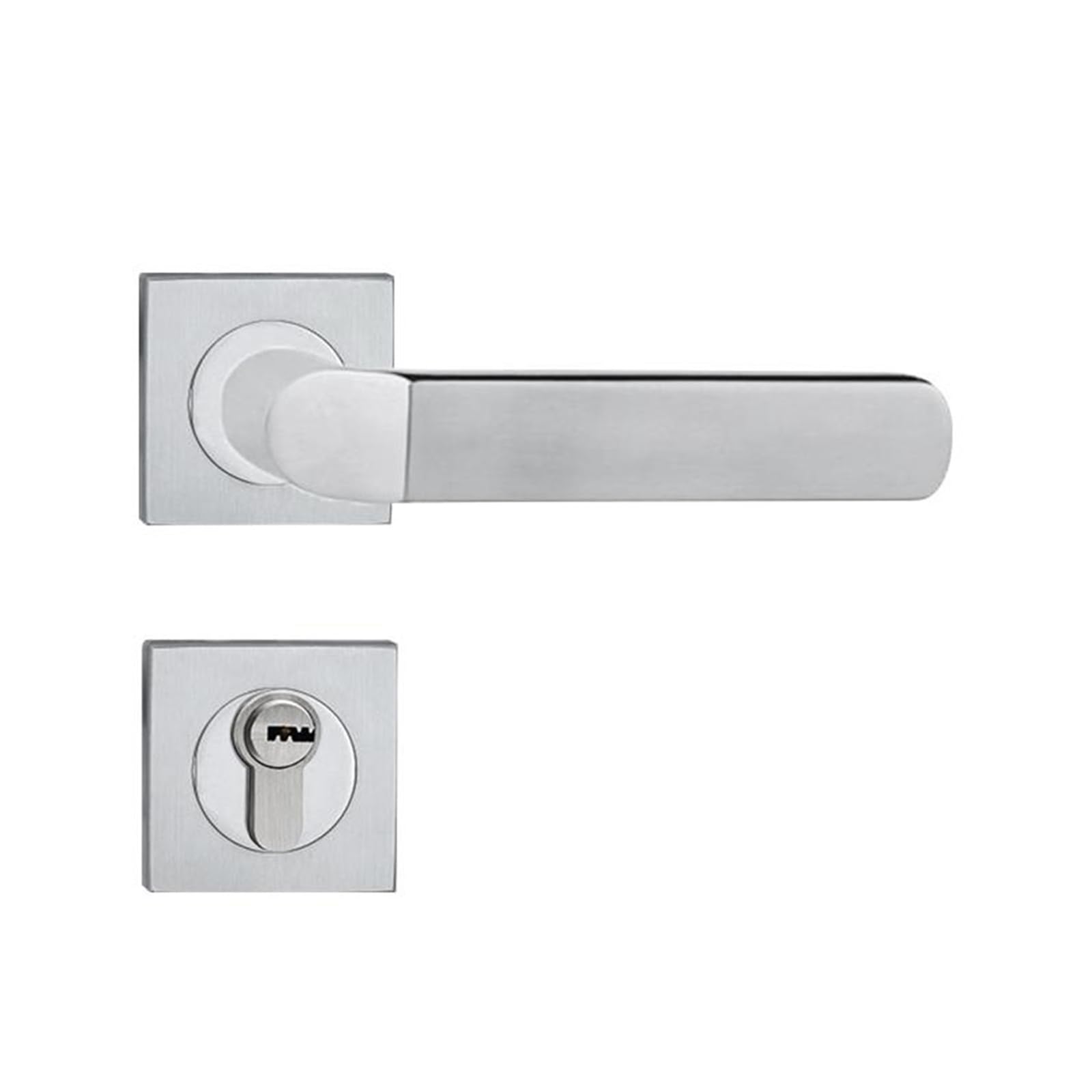 Vlalamno One Color Stainless Steel Split Lock Lever Handle Office 304 Square Cover