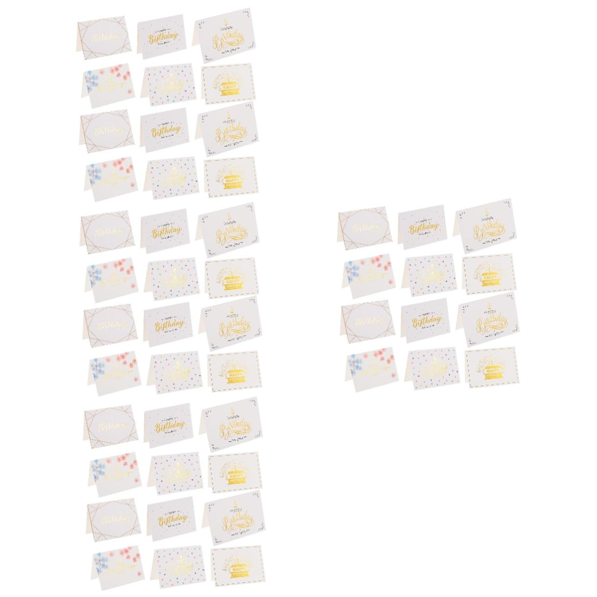 COHEALI 240 Pezzi 60 Pezzi Biglietti di Auguri di Compleanno Pieghevoli Motivi Raffinati, Carta di Buona Qualità, Assortimento per Feste di Compleanno, Regali e Ringraziamenti per Amici e