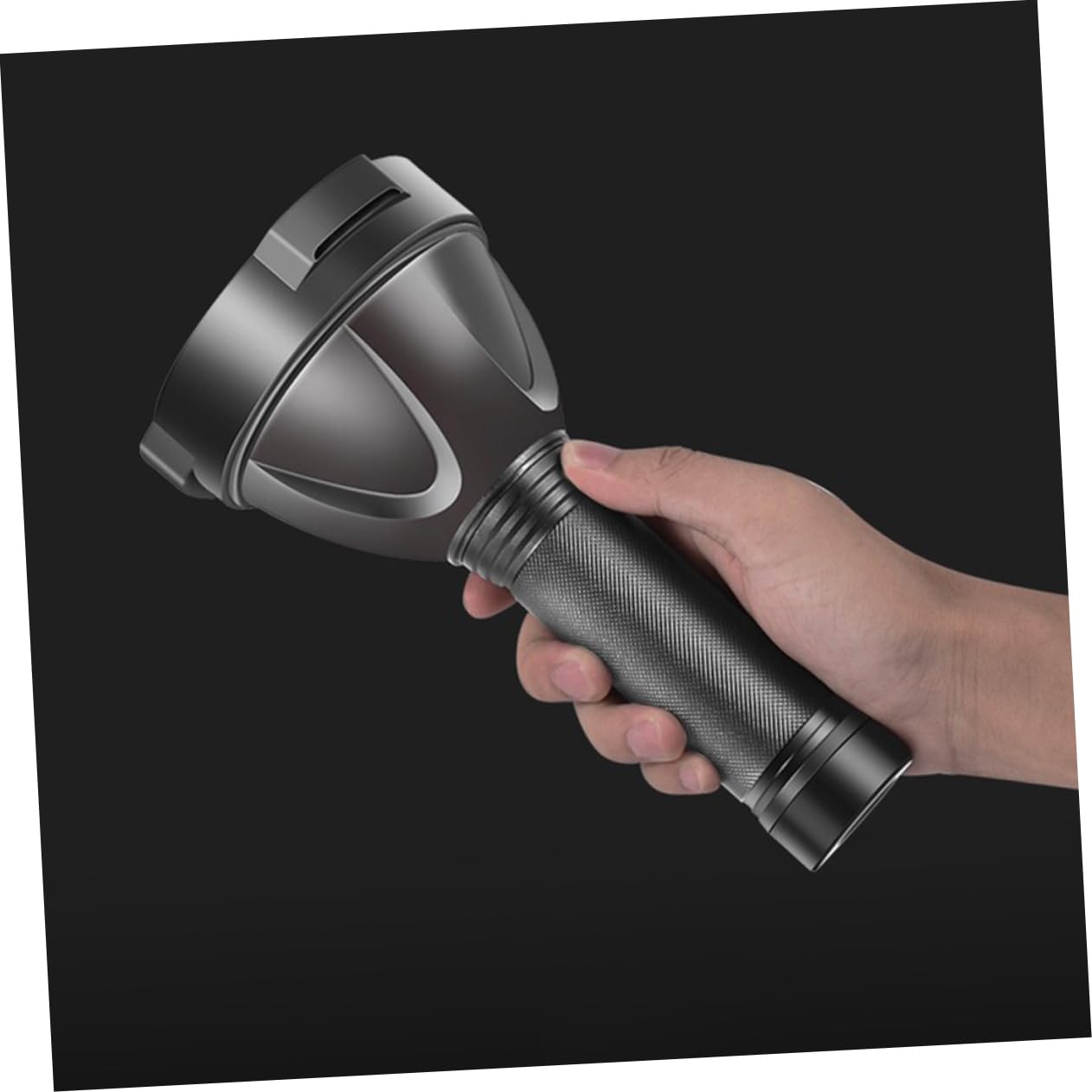 Torcia Elettrica ad Alta Luminosità Ricaricabile in Lega di Alluminio | Capacità 5000mah, Colore Nero, Uso Hiking e Casa, Struttura Antiscivolo e Resistente alle Cadute