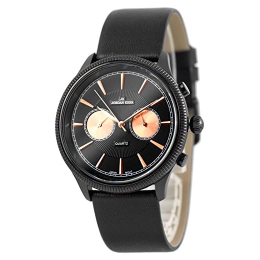 Enastående läderarmband dam JORDAN KERR 2 tids one 12/24H + BOX, ZJ61C86D/1