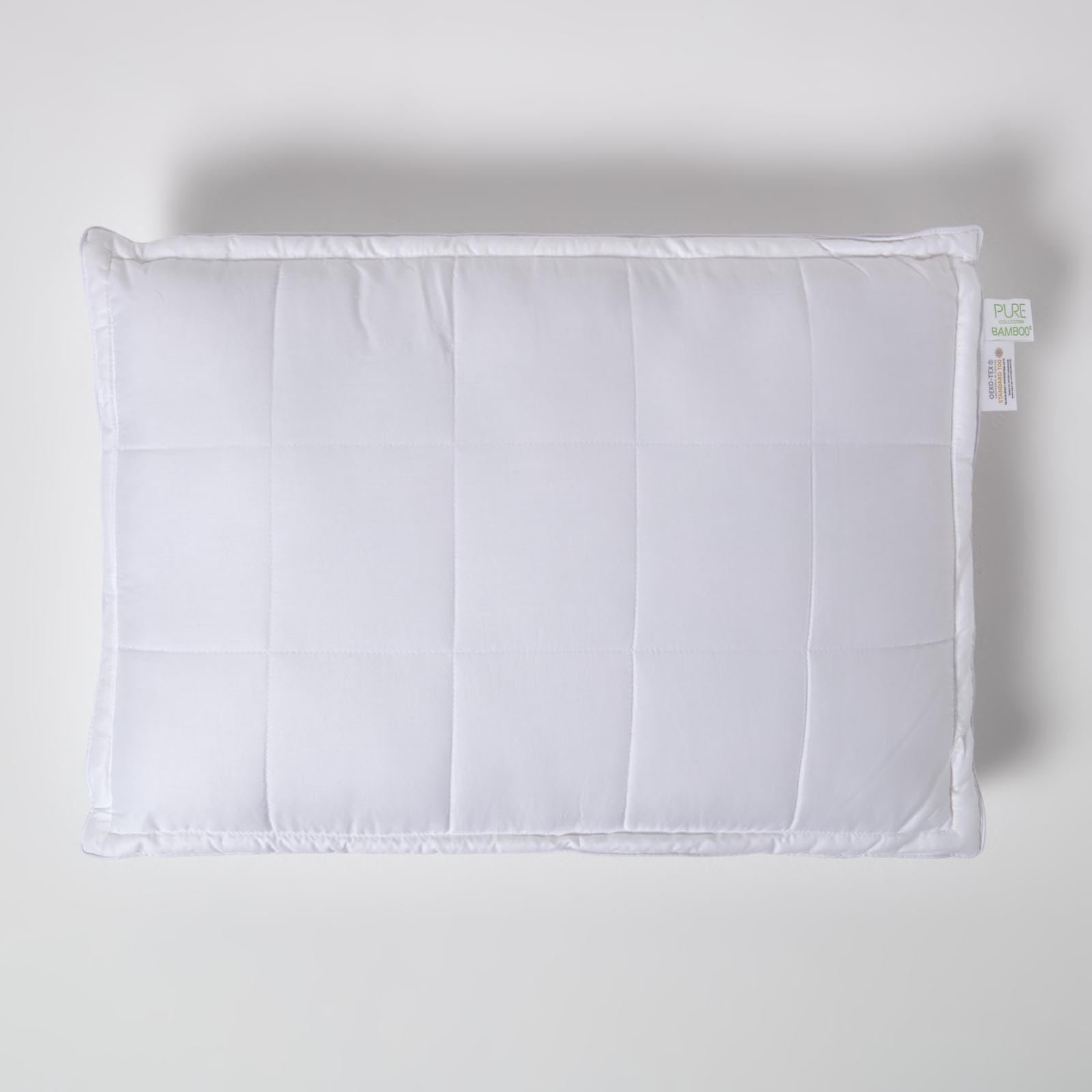 Homescapes Bambus-Kopfkissen, extra hohes Bio-Kissen für Seitenschläfer mit 20 cm Höhe, mittelhartes Kopfissen, Gesundheitskissen, B42 x L64 x H20 cm