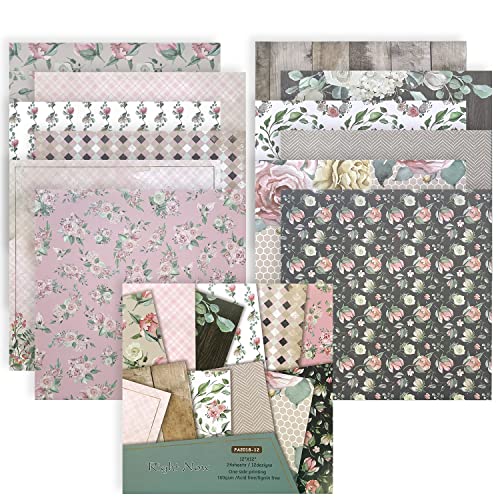 Levylisa Scrapbooking Paper,Pack Of 24 Sheets Designer Paper Pad 12X12 Inches Single-Sided Decorative Origami Scrapbook Paper Supplies Patterned Cardstock For Craft Gift Wrapping Photo Album (Pa2018) #TOP21