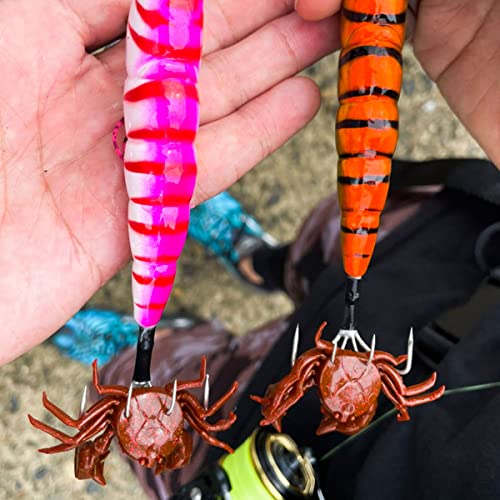 徹湾 LIGHT GAME WORM AZW-M M006#ブラック/レッドラメ アズーロ カニワーム 6枚目