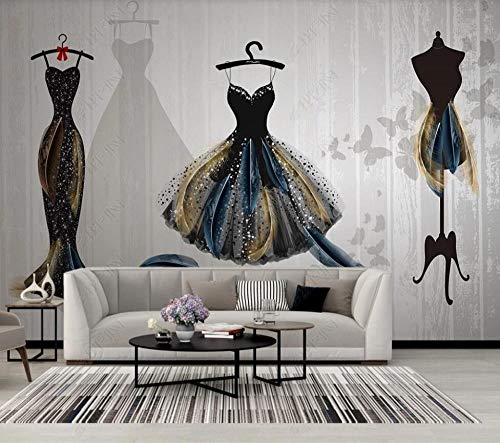 Tapeten Fototapete 3d Effekt Kleidergeschäft Kleider Wandbilder Fototapete Wandtapete für Schlafzimmer Wohnzimmer Sofa Tv Hintergrund Wanddekoration,250x175cm Cover