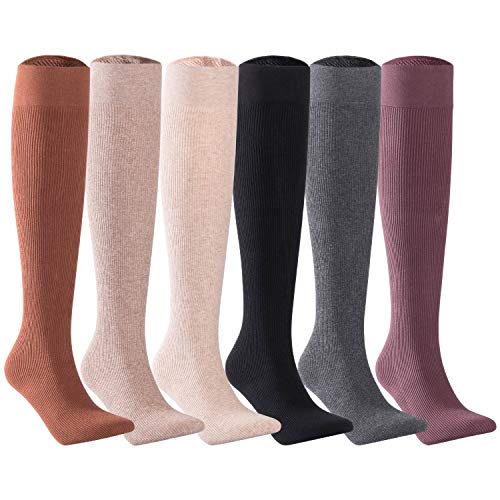Lovely Annie Women's 8 Pairs Incredible Thigh High Cotton Boot Socks. Durable And Super Soft, Unique Ladies Socks L1888 Size 5-11 8P8C