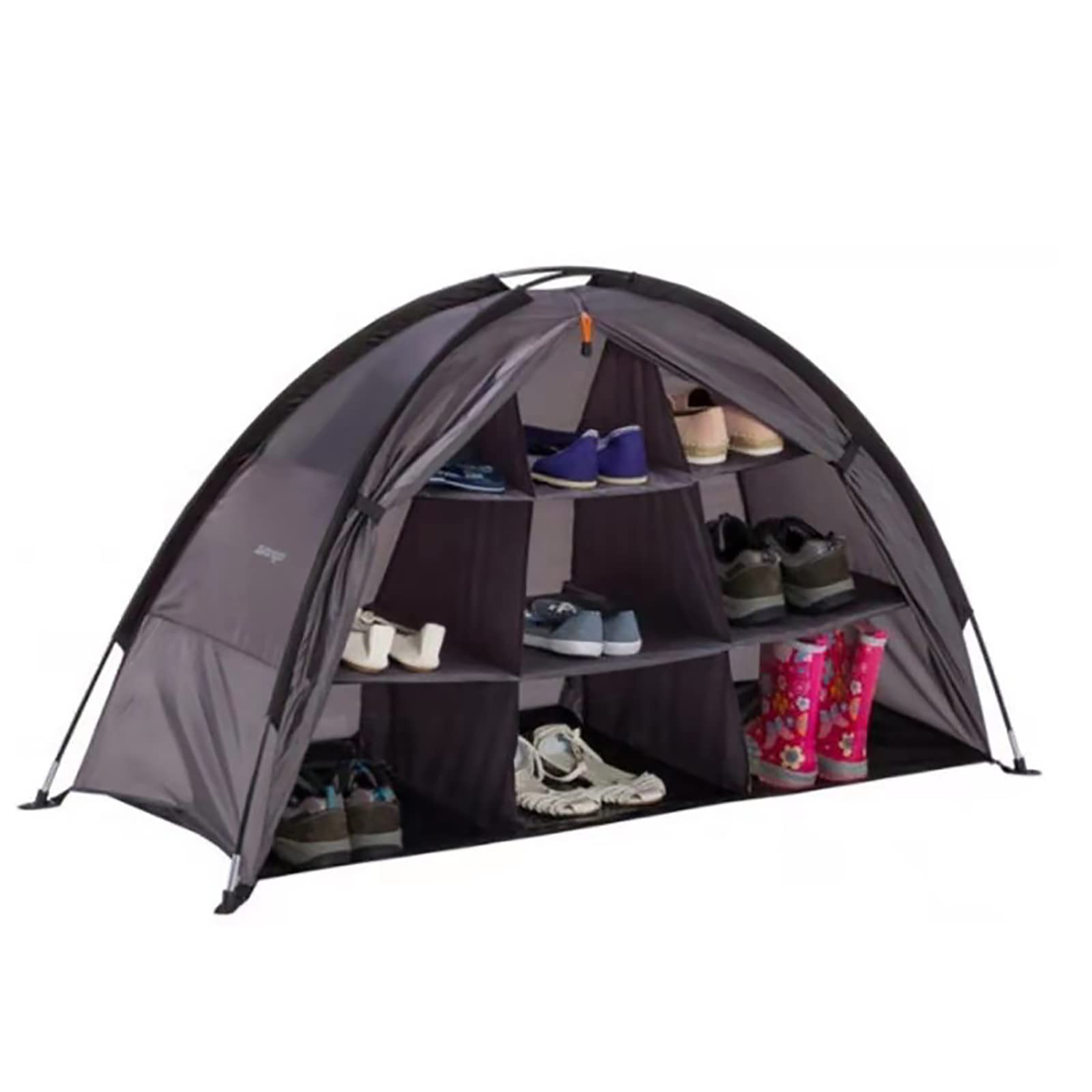 Tente de camping pliable - Organiseur à chaussures - 9 compartiments - Avec sac de rangement - Fermeture éclair arquée - Accessoires de rangement pour bottes Tente de camping pliable - Organiseur à chaussures - 9 compartiments - Avec sac de rangement - Fermeture éclair arquée - Accessoires de rangement pour bottes