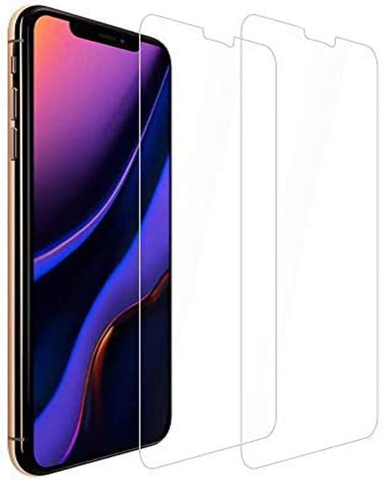 Compatible for iPhone 11 Pro Max Screen Protector/iPhone XS Max Screen Protector, HD Clear No Bubble 9 H Hard Tempered Glass Screen Protector for iPhone 11 pro MAX/iPhone XS MAX 6.5" [2-Packs]