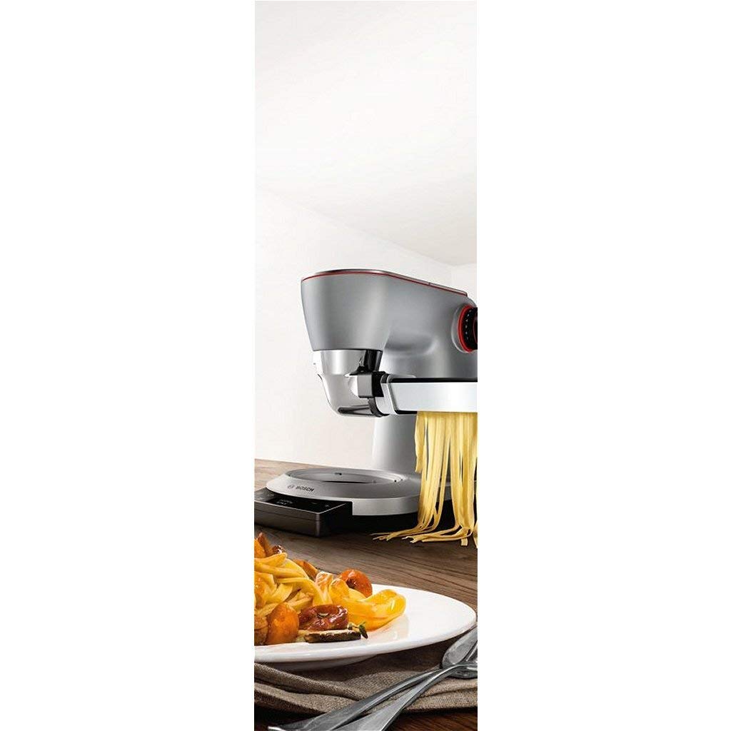 Bosch Wałek do makaronu MUZ9PP1, wałek do makaronu do samodzielnego przygotowania lasagne, talerze do makaronu i tagliatelle, z adapterem, pasuje do robota kuchennego serii 8