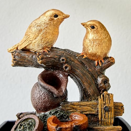 Image of Home Centre Alpine Polyresin Bird Water Fountain - 13x12.5x18.5cm