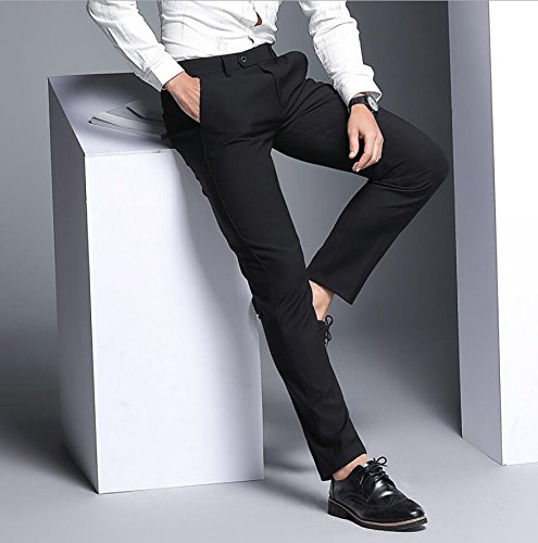 Men's Formal Suit Pants Slim Fit Flat Front Dress Pants Business Separate Pants3
