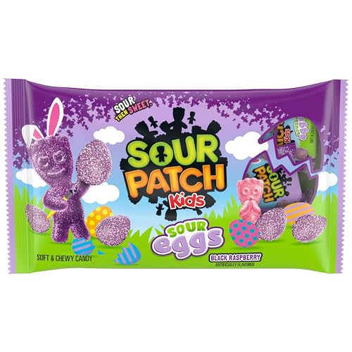 SOUR PATCH KIDS Sour Eggs Soft & Chewy Easter Candy, 18 Snack Packs